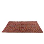 Outdoors plastic rugs from India, colorful and robust.