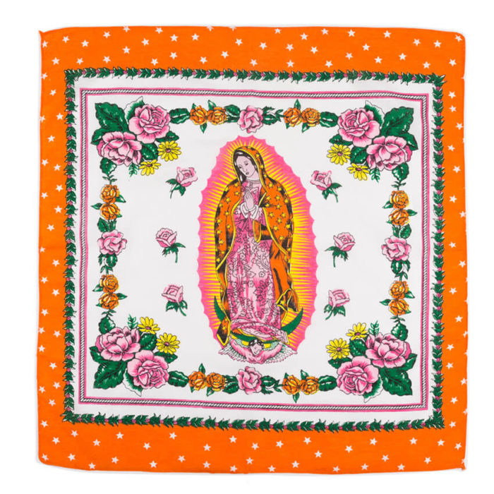 Mexican scarf with the image of the Lady of Guadalupe