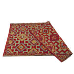 Colorful floor mat with geometric design