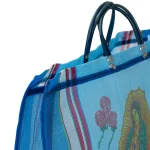Colorful market bags from Mexico with double riveted handle