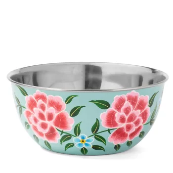 Hand painted kitchenware with floral patterns