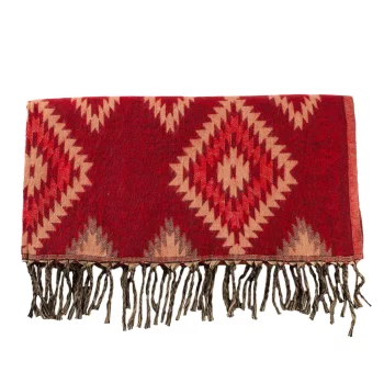 Ethnic blanket from Nepal with geometric design