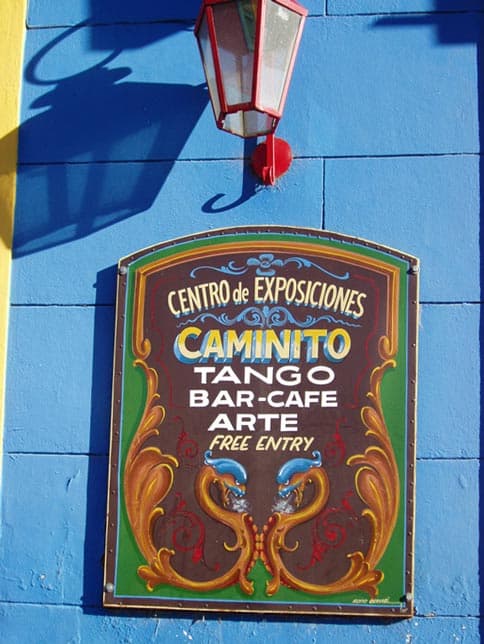 Artistic fileteado poster in Buenos Aires