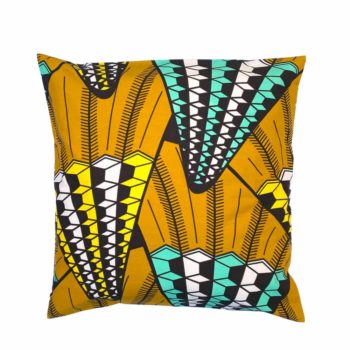 Cushion cover with African textile