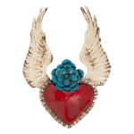 Mexican tin heart with wings