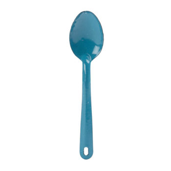 Blue enamelled spoon vintage kitchen