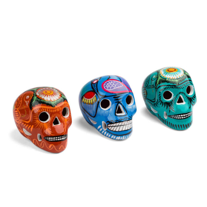 Beautiful hand painted ceramic skull from Mexico