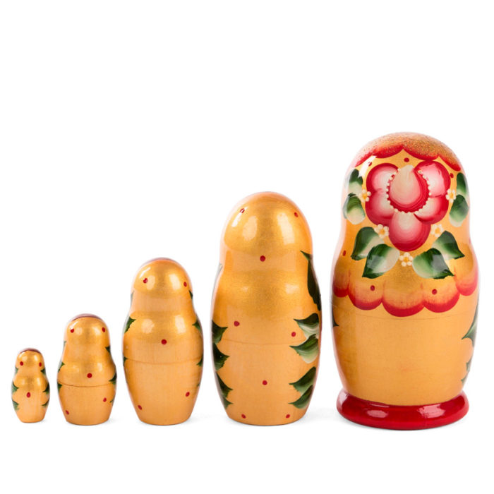 Authentic Russian matryoshkas made of lime wood