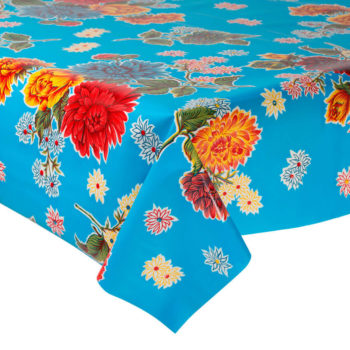 Kitchen tablecloth with floral designs