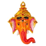 Máscara Ganesha de metal para decorar y atraer buena suerte