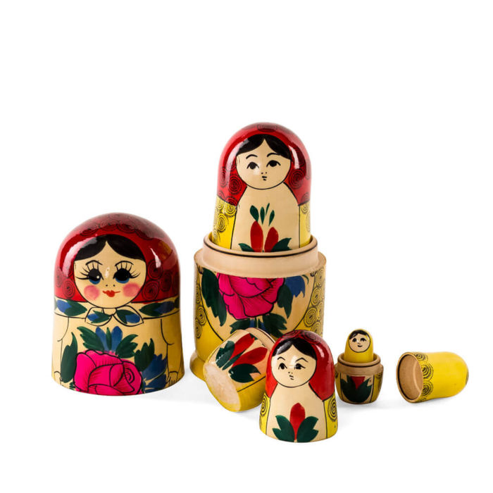 Colorful matryoshkas imported directly from Russia