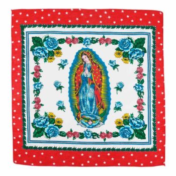 Pañuelo virgen de Guadalupe colo rojo