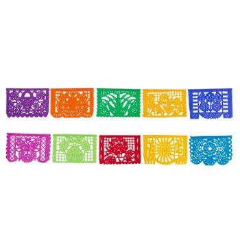 Colorful cutout banners from Mexico for decoration