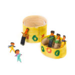 Traditional worry doll box made of vegetal fiber