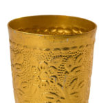 Engraved metal cups imported from India