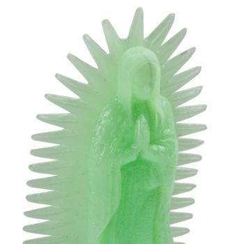 Funky and kitschy figurine of Guadalupe from Mexico