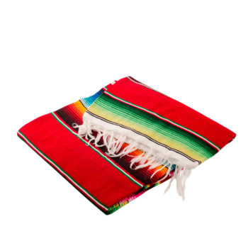 Zarape o manta mexicano de diversos colores para la decoración de tu casa